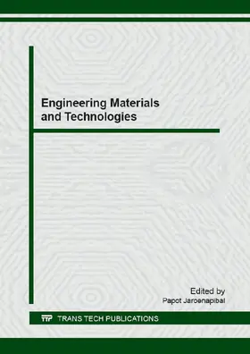 Jaroenapibal | Engineering Materials and Technologies | E-Book | www2.sack.de
