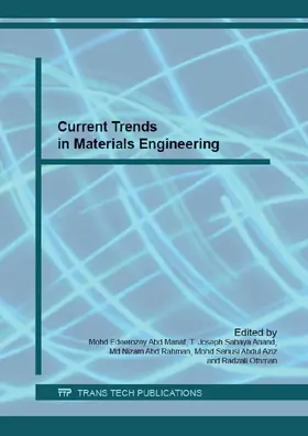 Abd Manaf / Anand / Abd Rahman |  Current Trends in Materials Engineering | eBook | Sack Fachmedien