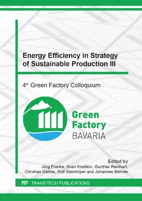 Franke / Kreitlein / Reinhart |  Energy Efficiency in Strategy of Sustainable Production III | eBook | Sack Fachmedien