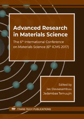 Davaasambuu / Temuujin |  Advanced Research in Materials Science | eBook | Sack Fachmedien
