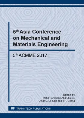 Bin Abd Shukor / Es-Said / Chang |  5th Asia Conference on Mechanical and Materials Engineering | eBook | Sack Fachmedien