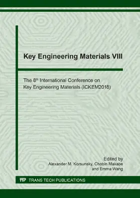 Korsunsky / Makabe / Wang |  Key Engineering Materials VIII | eBook | Sack Fachmedien