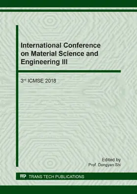 Shi | International Conference on Material Science and Engineering III | E-Book | www2.sack.de