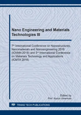 Umemura | Nano Engineering and Materials Technologies III | E-Book | www2.sack.de