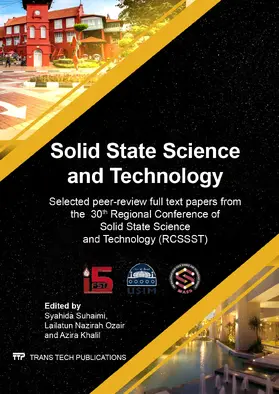 Suhaimi / Ozair / Khalil |  Solid State Science and Technology XXX | eBook | Sack Fachmedien