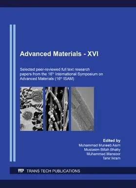 Asim / Bhatty / Mansoor |  Advanced Materials - XVI | eBook | Sack Fachmedien