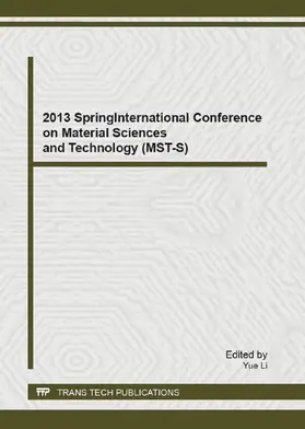Li |  2013 Spring International Conference on Material Sciences and Technology (MST-S) | Sonstiges |  Sack Fachmedien