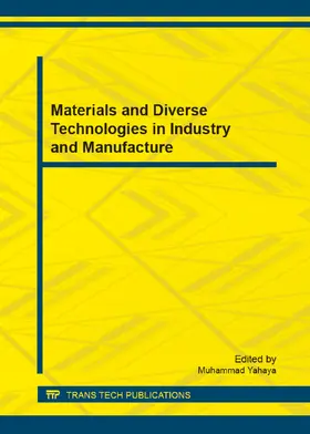Yahaya |  Materials and Diverse Technologies in Industry and Manufacture | Sonstiges |  Sack Fachmedien