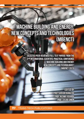 Namazov / Yusubov / Simon |  Machine Building and Energy: New Concepts and Technologies (MBENCT) | Buch |  Sack Fachmedien