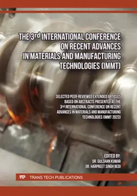 Kumar / Bedi |  The 3rd International Conference on Recent Advances in Materials and Manufacturing Technologies (IMMT) | Buch |  Sack Fachmedien