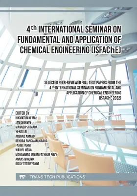 Ni'mah / Degreve / Shimada |  4th International Seminar on Fundamental and Application of Chemical Engineering (ISFAChE) | Buch |  Sack Fachmedien