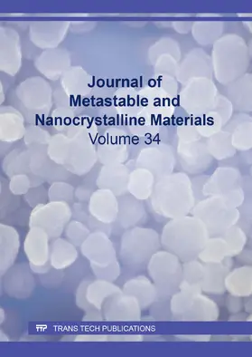 Georgarakis / Voropaeva |  Journal of Metastable and Nanocrystalline Materials Vol. 34 | eBook | Sack Fachmedien