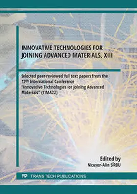 Sîrbu |  Innovative Technologies for Joining Advanced Materials, XIII | eBook | Sack Fachmedien