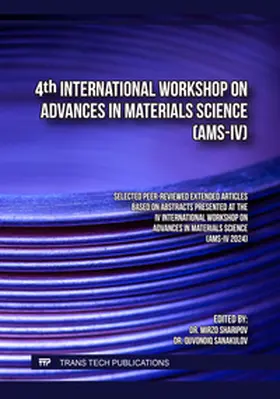 Sharipov / Ltd / Sanakulov | 4th International Workshop  on Advances in Materials Science (AMS-IV) | E-Book | sack.de