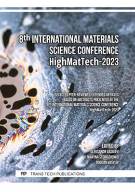 Vasiliev / Ltd / Storozhenko |  8th International Materials Science Conference HighMatTech-2023 | eBook | Sack Fachmedien