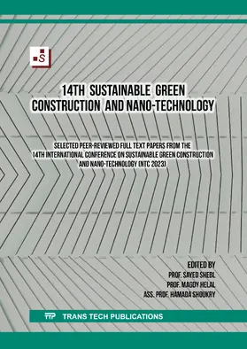 Shebl / Helal / Shoukry |  14th Sustainable Green Construction and Nano-Technology | eBook | Sack Fachmedien
