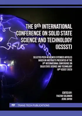 Sulaiman / Ltd / Dayou |  The 9th International Conference on Solid State Science and Technology (ICSSST) | eBook | Sack Fachmedien