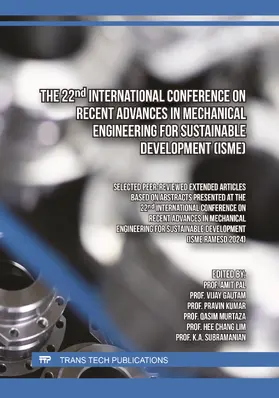 Pal / Gautam / Kumar |  The 22nd International Conference on Recent Advances in Mechanical Engineering for Sustainable Development (ISME) | eBook | Sack Fachmedien
