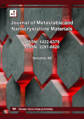 Georgarakis / Voropaeva / Hakim |  Journal of Metastable and Nanocrystalline Materials Vol. 40 | eBook | Sack Fachmedien