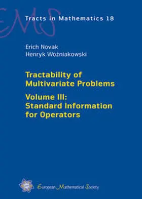 Novak / Wozniakowski |  Tractability of Multivariate Problems | Buch |  Sack Fachmedien