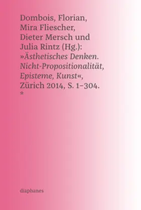 Dombois / Fliescher / Mersch |  Ästhetisches Denken | Buch |  Sack Fachmedien