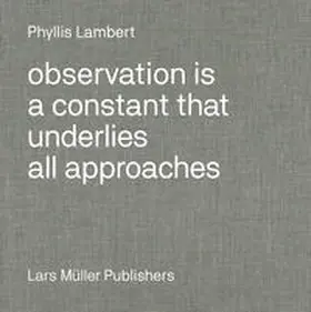 Lambert |  Observation Is a Constant That Underlies All Approaches | Buch |  Sack Fachmedien