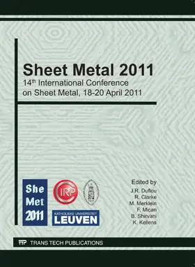 Duflou / Clarke / Merklein |  Sheet Metal 2011 | Buch |  Sack Fachmedien