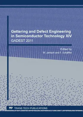 Jantsch / Schäffler |  Gettering and Defect Engineering in Semiconductor Technology XIV | Buch |  Sack Fachmedien