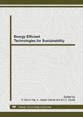 Raj / Sekhar / Daniel | Energy Efficient Technologies for Sustainability | Buch | 978-3-03785-782-3 | sack.de