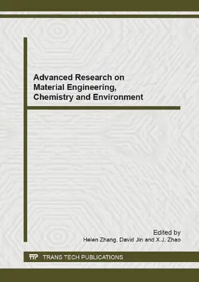 Zhang / Jin / Zhao | Advanced Research on Material Engineering, Chemistry and Environment | Buch | 978-3-03785-822-6 | sack.de