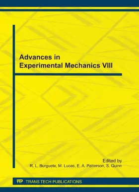 Burguete / Lucas / Patterson |  Advances in Experimental Mechanics VIII | Sonstiges |  Sack Fachmedien