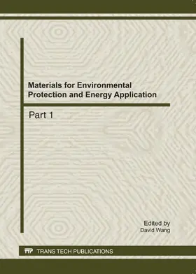 Wang |  Materials for Environmental Protection and Energy Application | Sonstiges |  Sack Fachmedien