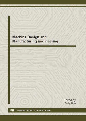 Gao |  Machine Design and Manufacturing Engineering | Sonstiges |  Sack Fachmedien