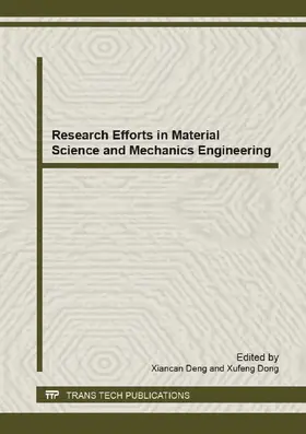 Deng / Dong |  Research Efforts in Material Science and Mechanics Engineering | Sonstiges |  Sack Fachmedien