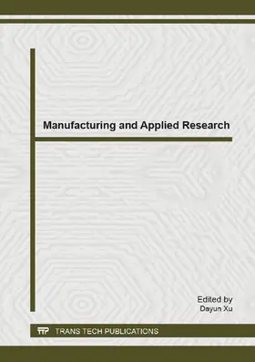 Xu |  Manufacturing and Applied Research | Sonstiges |  Sack Fachmedien