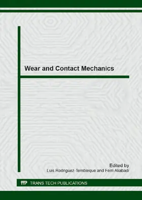 Rodr?guez-Tembleque / Aliabadi |  Wear and Contact Mechanics | Sonstiges |  Sack Fachmedien