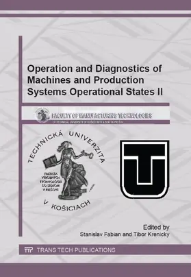 Fabian / Krenick? |  Operation and Diagnostics of Machines and Production Systems Operational States II | Sonstiges |  Sack Fachmedien