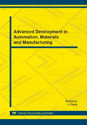 Qiang |  Advanced Development in Automation, Materials and Manufacturing | Sonstiges |  Sack Fachmedien