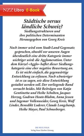 Kreis |  Städtische versus ländliche Schweiz? | eBook | Sack Fachmedien