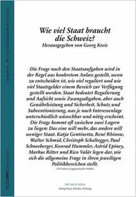 Kreis |  Wie viel Staat braucht die Schweiz? | Buch |  Sack Fachmedien