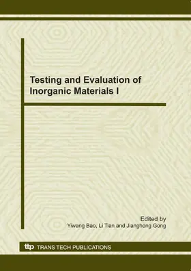 Bao / Tian / Gong |  Testing and Evaluation of Inorganic Materials I | eBook | Sack Fachmedien