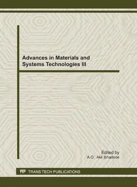 Ibhadode | Advances in Materials and Systems Technologies III | E-Book | www2.sack.de