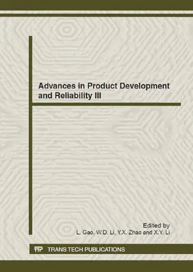 Gao / Li / Zhao |  Advances in Product Development and Reliability III | eBook | Sack Fachmedien