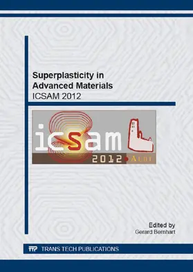 Bernhart |  Superplasticity in Advanced Materials - ICSAM 2012 | eBook | Sack Fachmedien