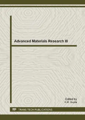 Gupta |  Advanced Materials Research III | eBook | Sack Fachmedien