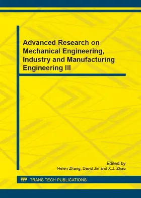 Zhang / Jin / Zhao |  Advanced Research on Mechanical Engineering, Industry and Manufacturing Engineering III | eBook | Sack Fachmedien