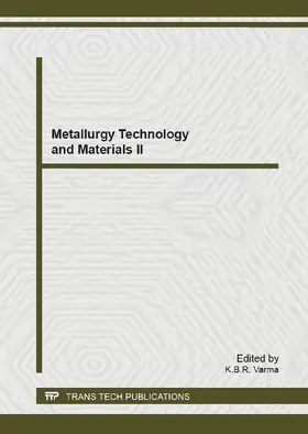 Varma |  Metallurgy Technology and Materials II | eBook | Sack Fachmedien