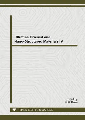 Parsa |  Ultrafine Grained and Nano-Structured Materials IV | eBook | Sack Fachmedien