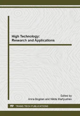 Bogdan / Martyushev |  High Technology: Research and Applications | eBook | Sack Fachmedien