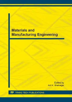 Bhatnagar |  Materials and Manufacturing Engineering | eBook | Sack Fachmedien
